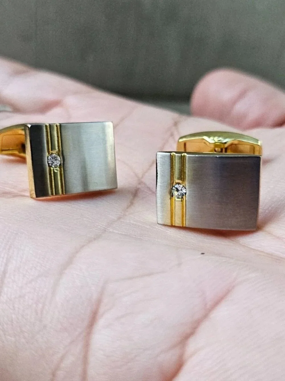 Men Cufflinks Fashion Jewelry Dress Shirt Cuff Links Stud Gold/Silver Father Day